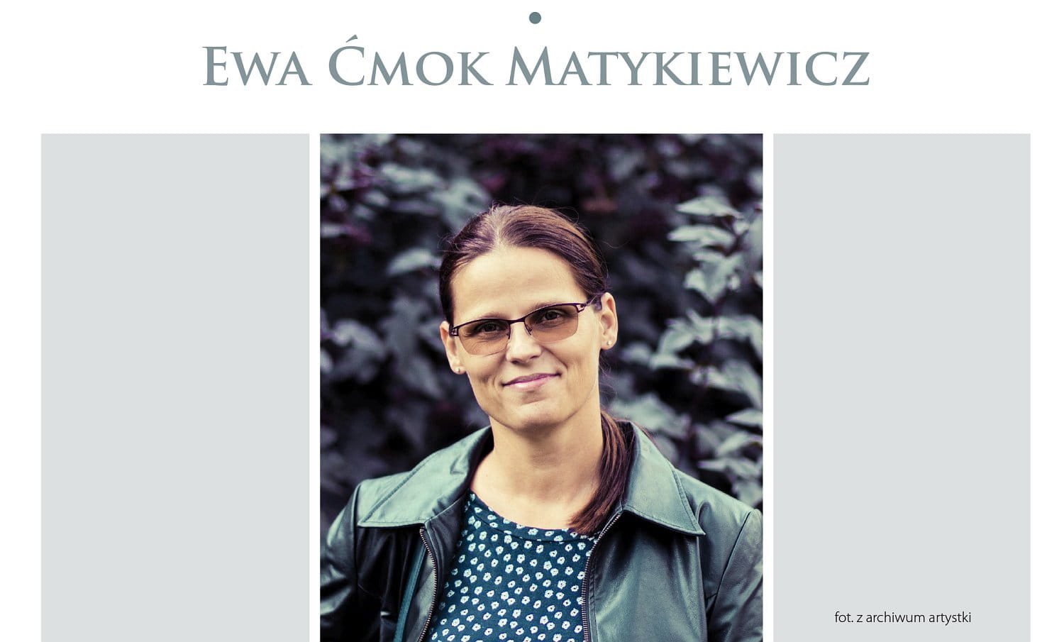 Ewa Ćmok Matykiewicz. Zdjęcie portretowe - kobieta w okularach z gładko zaczesanymi włosami